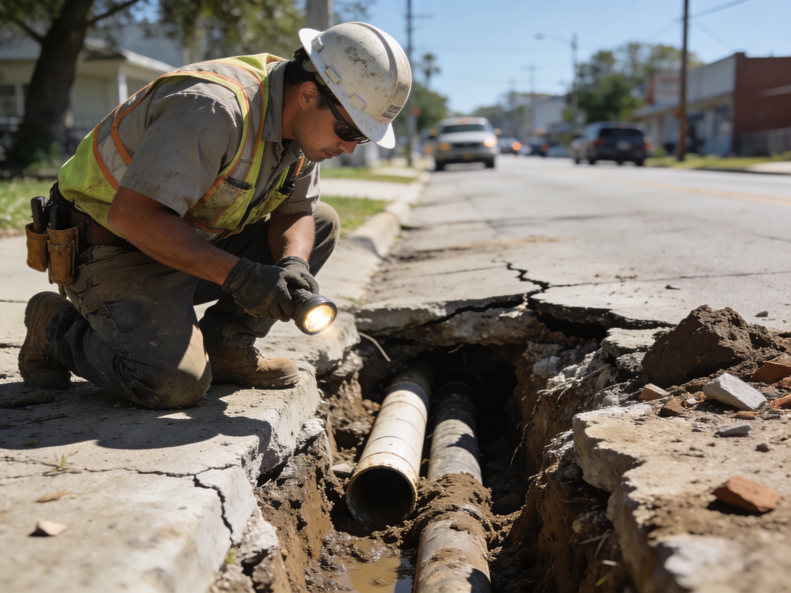 Collapsed Sewer Line in Pensacola, FL